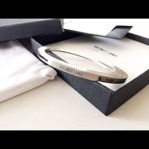 NEW Helmut Lang Hand Cuff Silver Bracelet